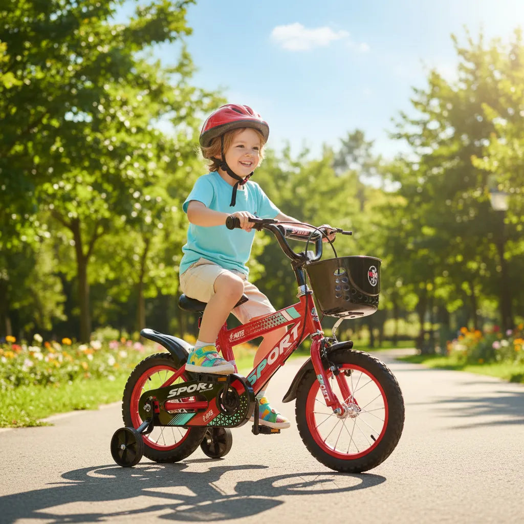Bicicleta Infantil Rodado 12 y 16 con Rueditas, Canasto y Guardabarros