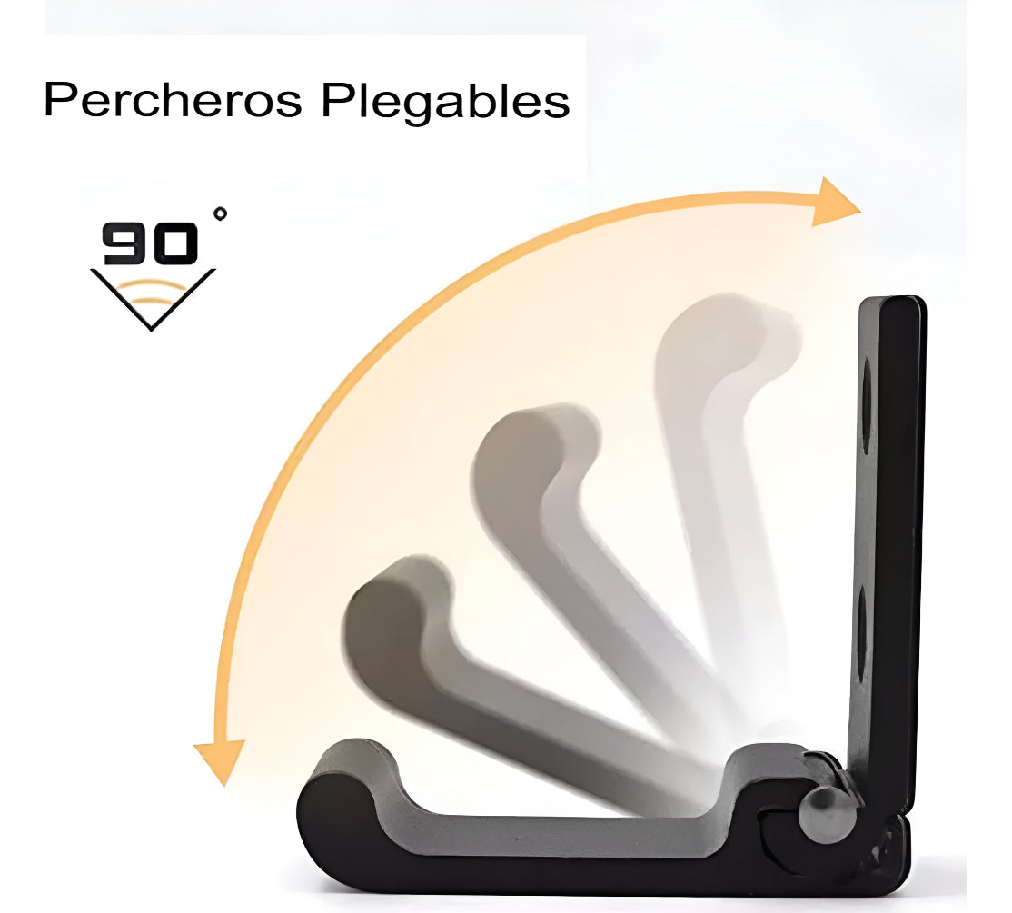 Perchero Plegable Pared - Dorado