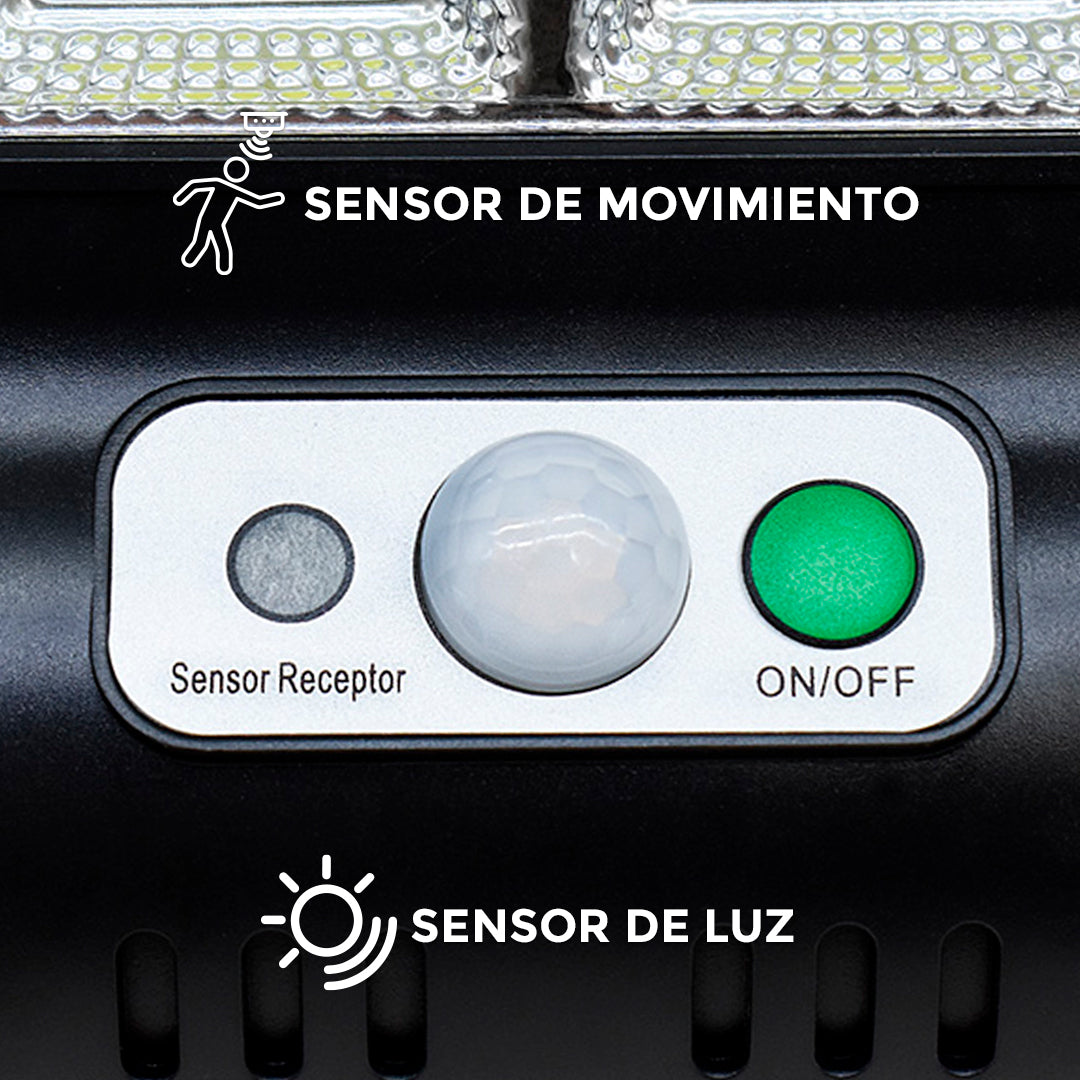 Luz Foco Exterior Solar Con Sensor + Control Remoto
