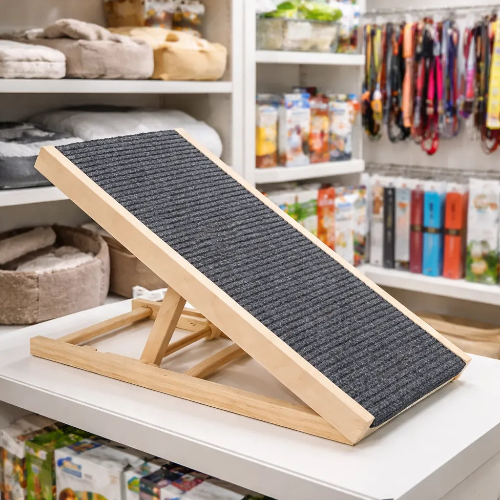 Rampa Plegable De Madera Para Mascotas Perros Gatos