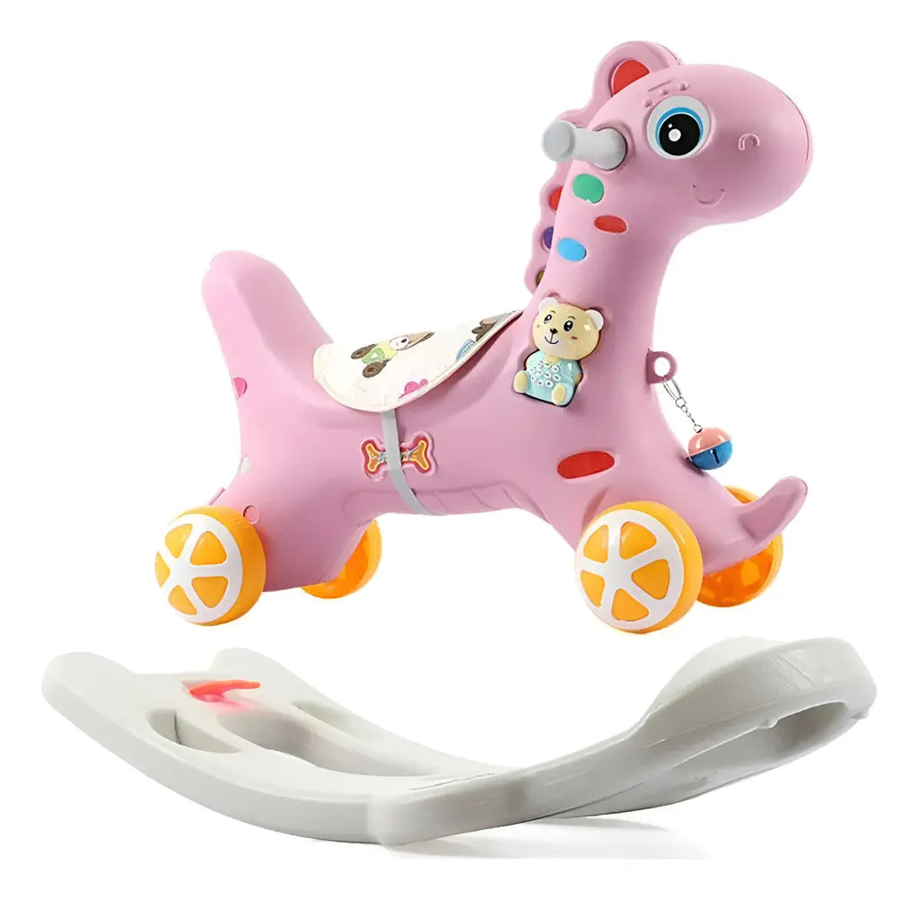 Caballo Mecedor Caballito Balancín Con Ruedas 2 En 1