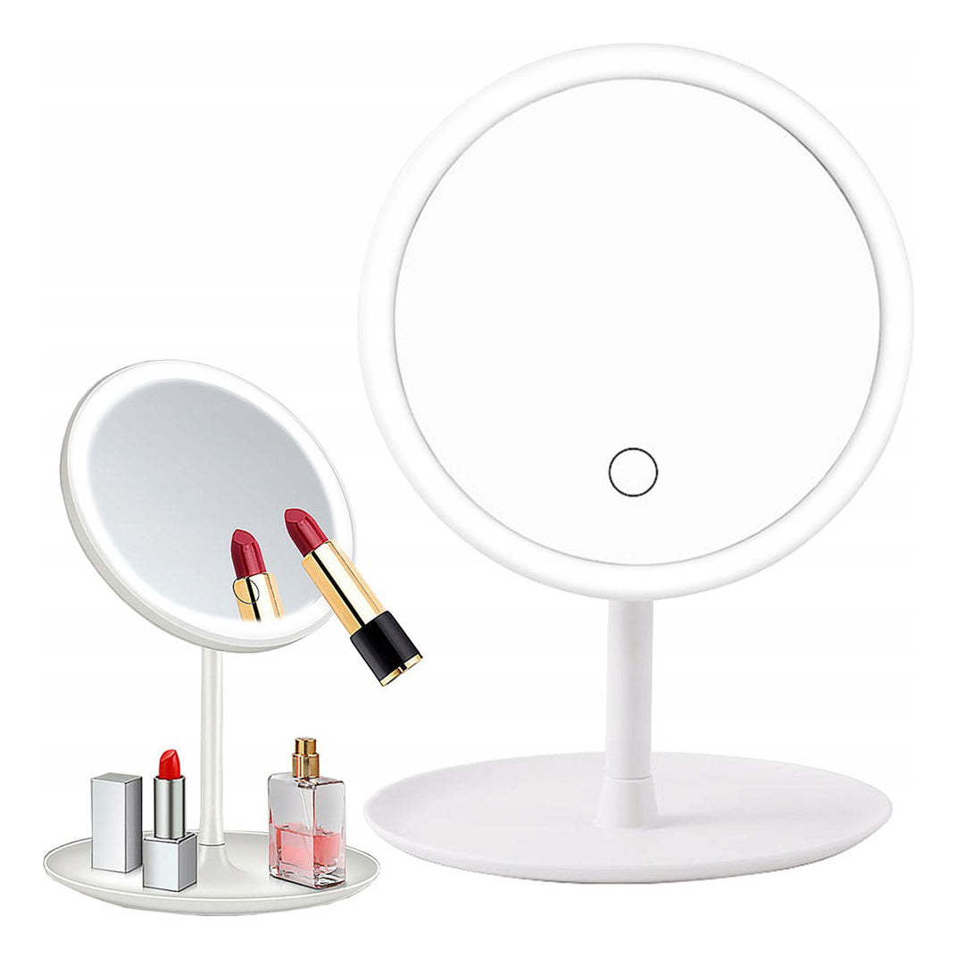 Espejo Maquillaje Circular con Luz