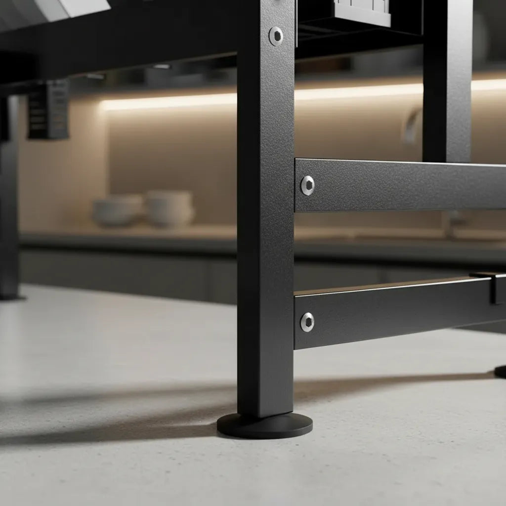 Escurridor De Vajilla Rack Con Puerta 85x29x77cm Color Negro