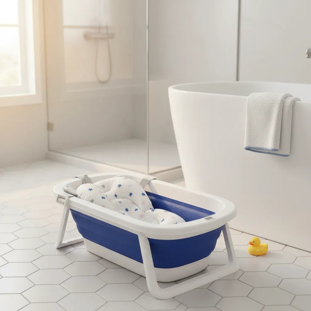 Baño Bañito Bebes Plegable Con Termómetro Con Baby Splash