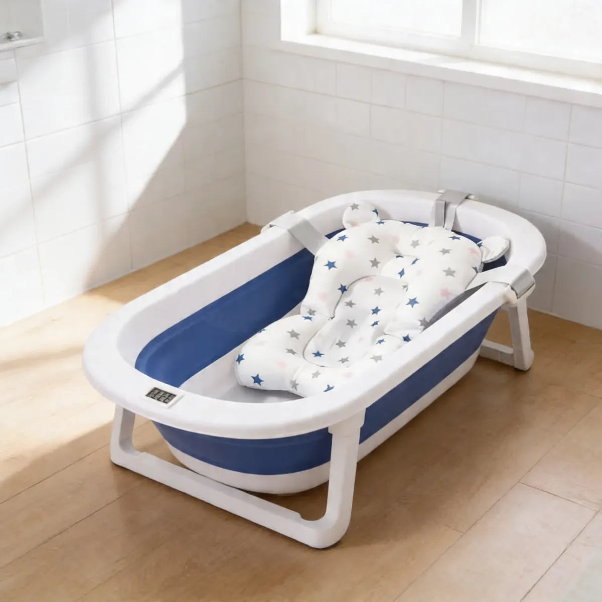 Baño Bañito Bebes Plegable Con Termómetro Con Baby Splash