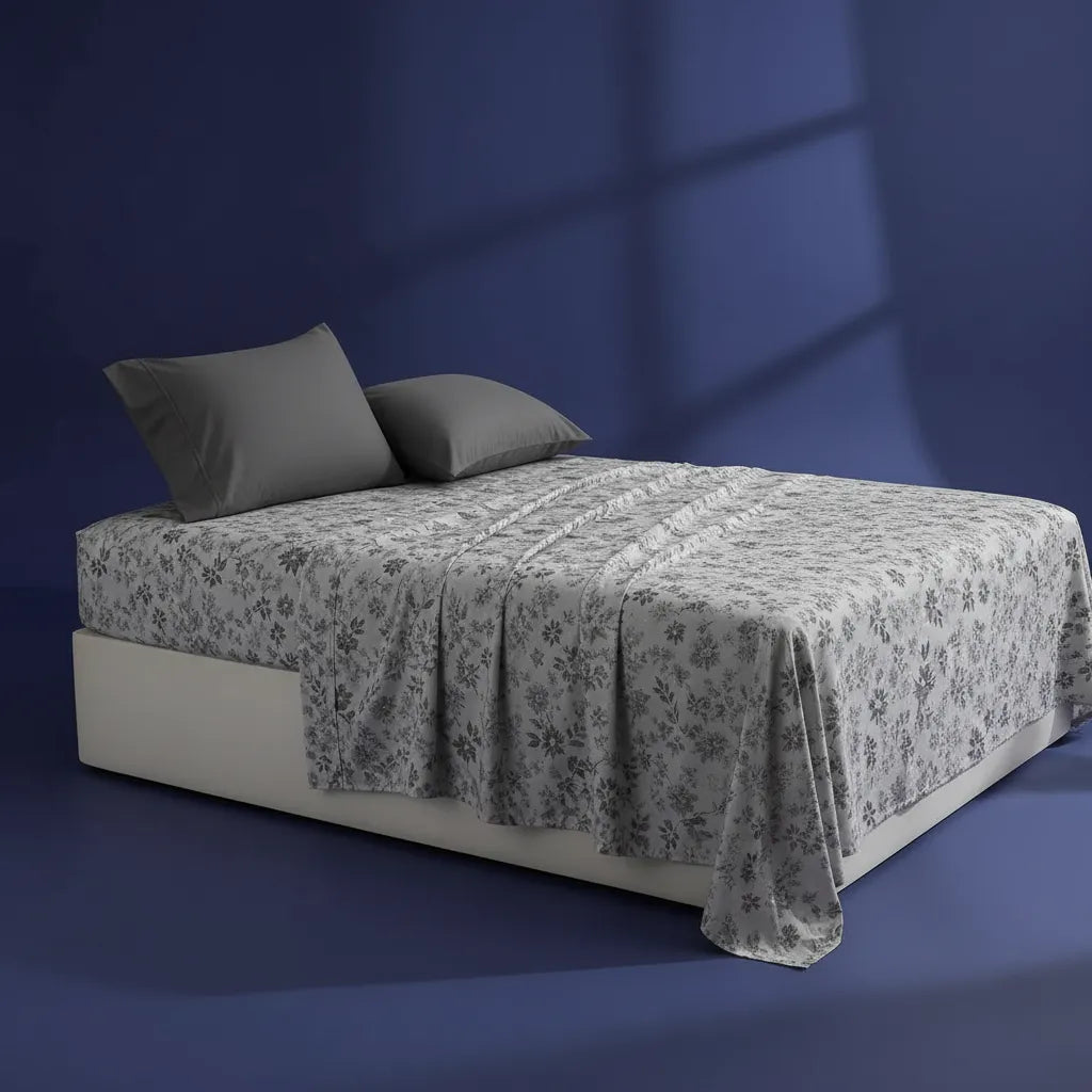 Juego De Sabanas Quality Ultra Suave - Gris Oscuro Queen