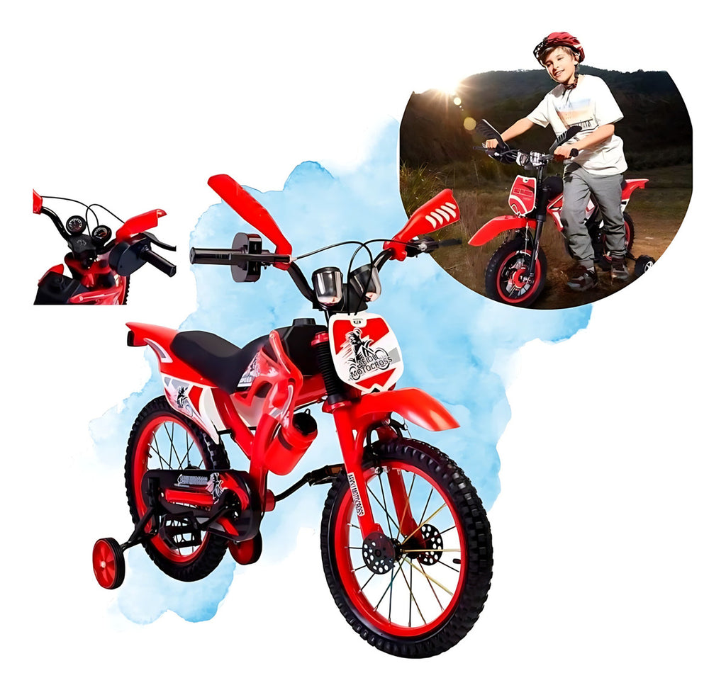 Bicicleta de Niño Motocross - Rojo