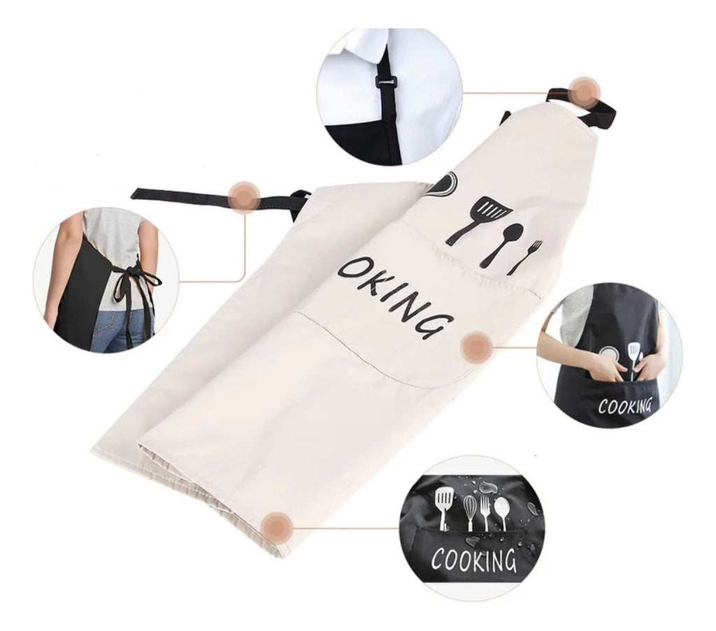 Delantal De Cocina Chef Unisex Con Ajuste + Bolsillo