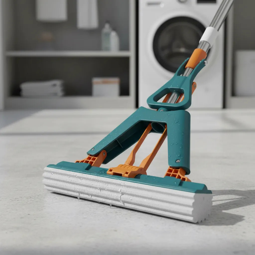 Mopa Trapeador Plegable Lampazo Escurridor Esponja Absorbente