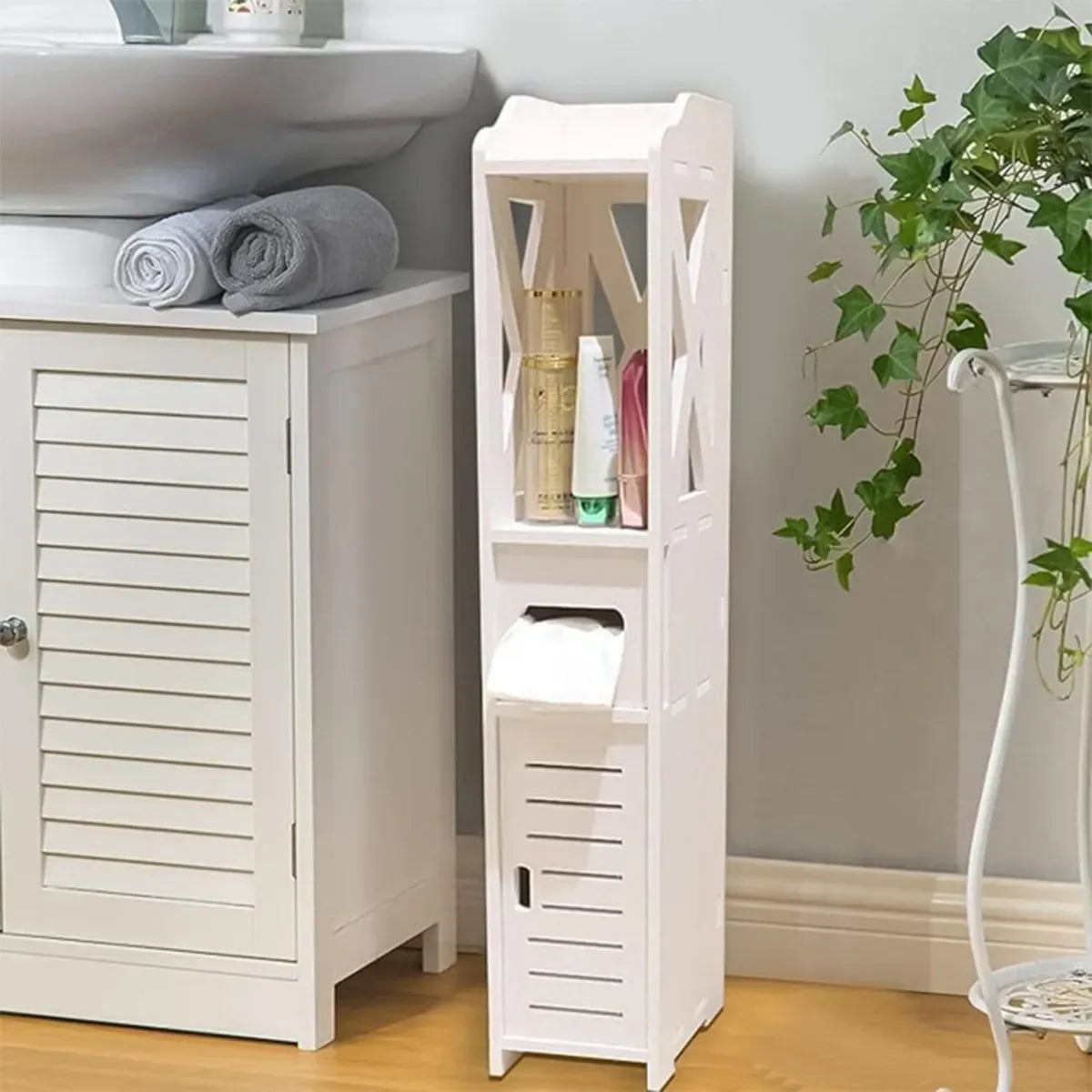 Mueble Organizador Multiuso Puerta Estantes Ideal Baño