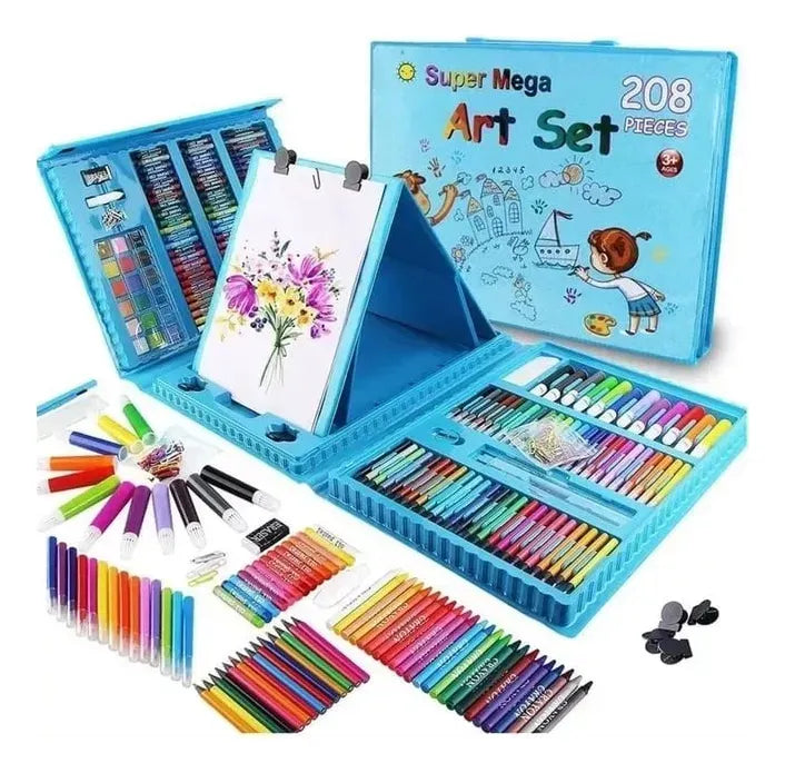 Set Arte Infantil Dibujo Pintura Maletín Valija X 208 Piezas