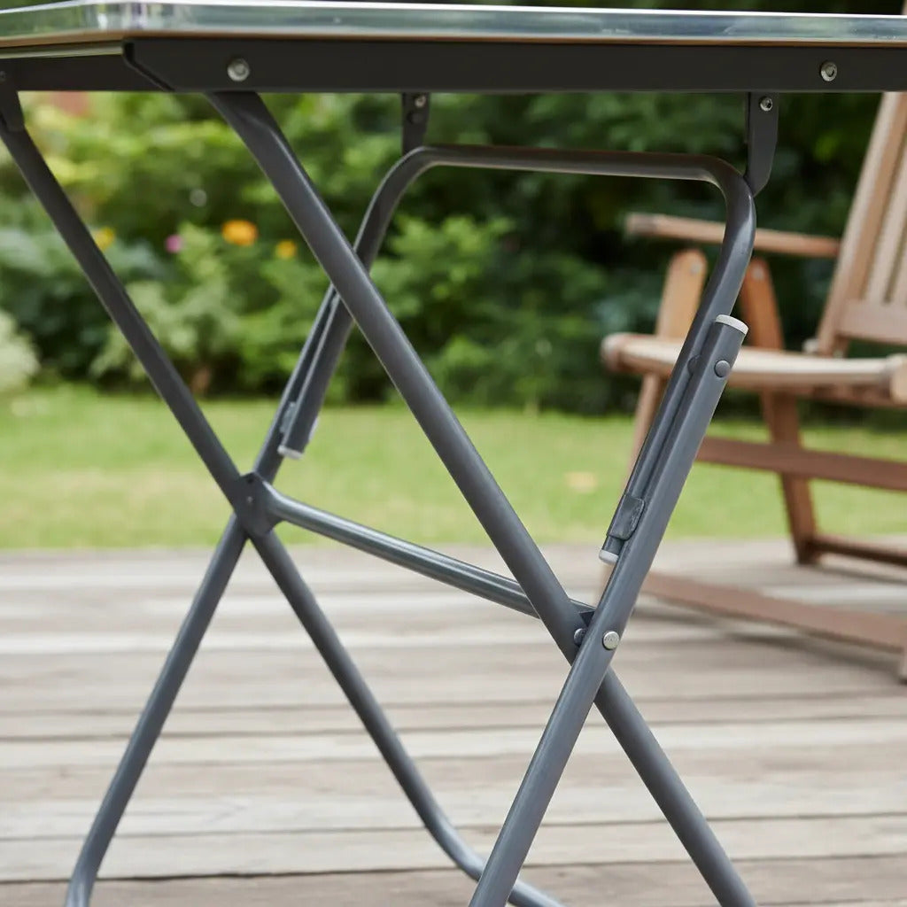 Mesa Plegable Simil Madera 60x60cm