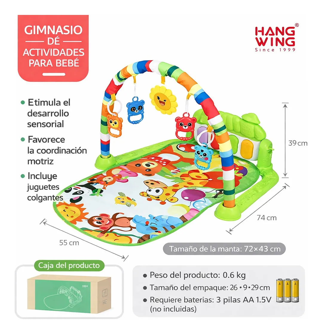 Alfombra Gimnasio Bebes C/accesorios Luz Sonido