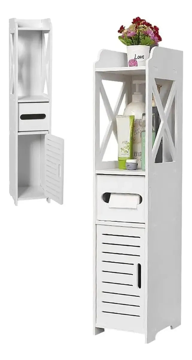Mueble Organizador Multiuso Puerta Estantes Ideal Baño