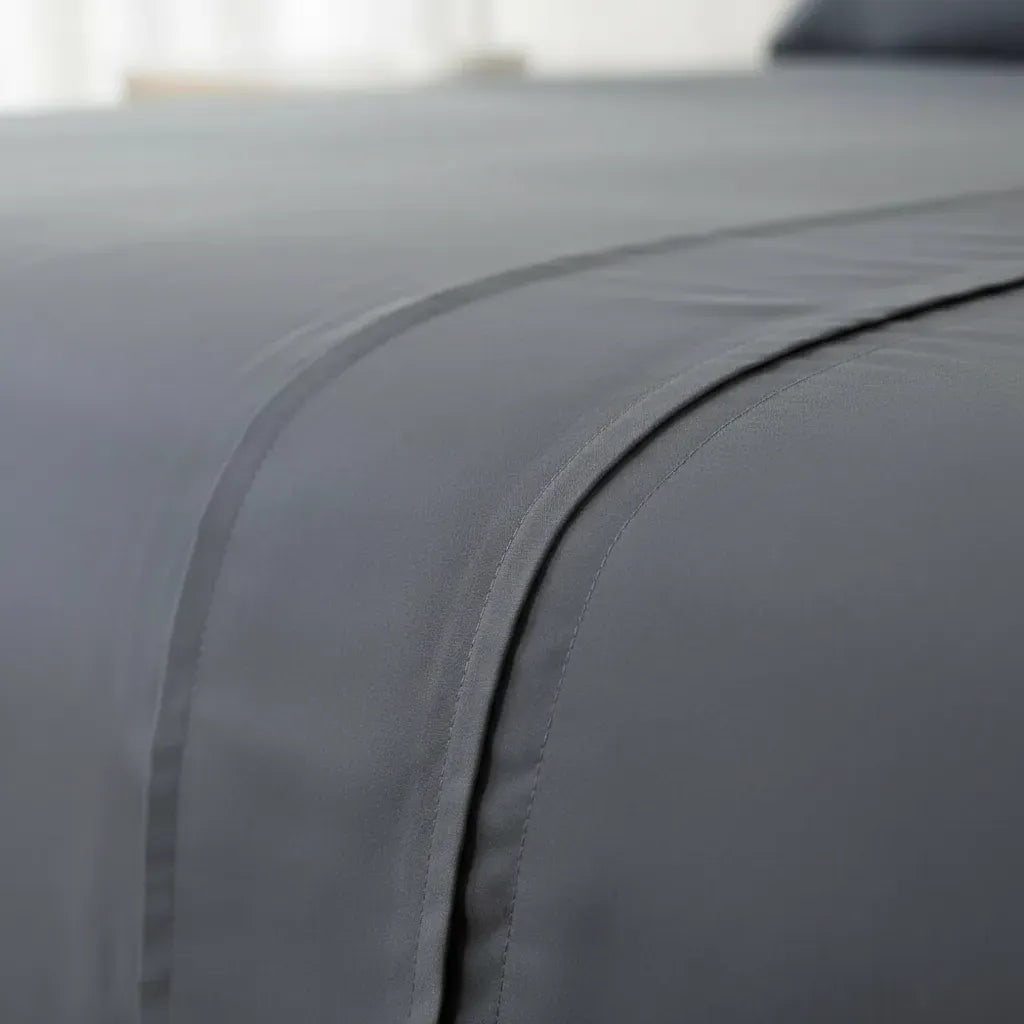 Juego De Sabanas Quality Ultra Suave - Gris Oscuro 1 Plaza