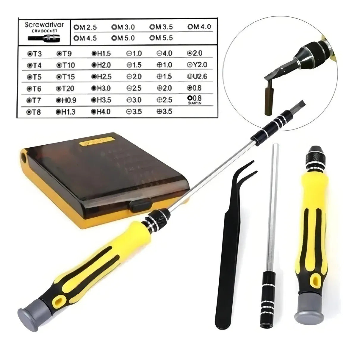 Kit destornillador de precisión 45 en 1
