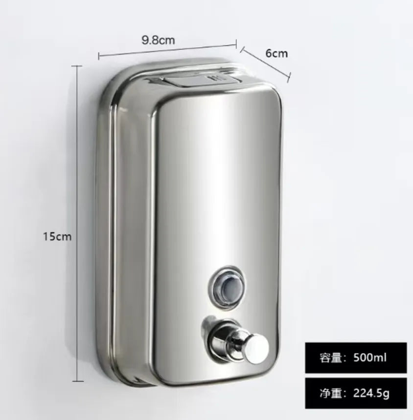 Dispensador De Jabón O Alcohol En Gel Acero Inoxidable 500ml