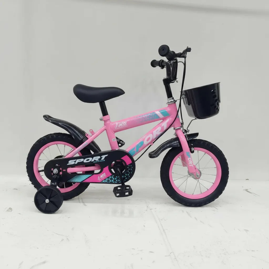 Bicicleta Infantil Rodado 12 y 16 con Rueditas, Canasto y Guardabarros