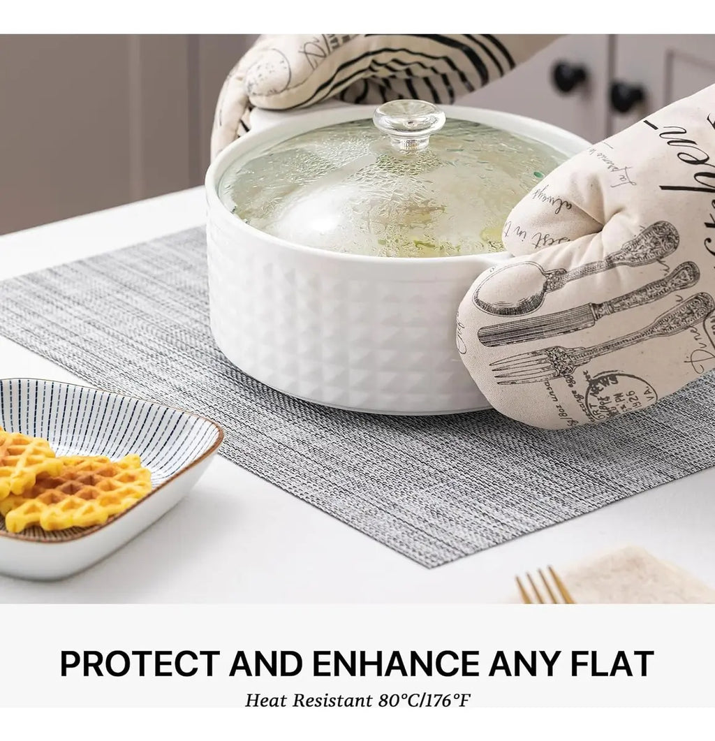 Mantel Individual Mesa Estilo Tejido Pvc Premium