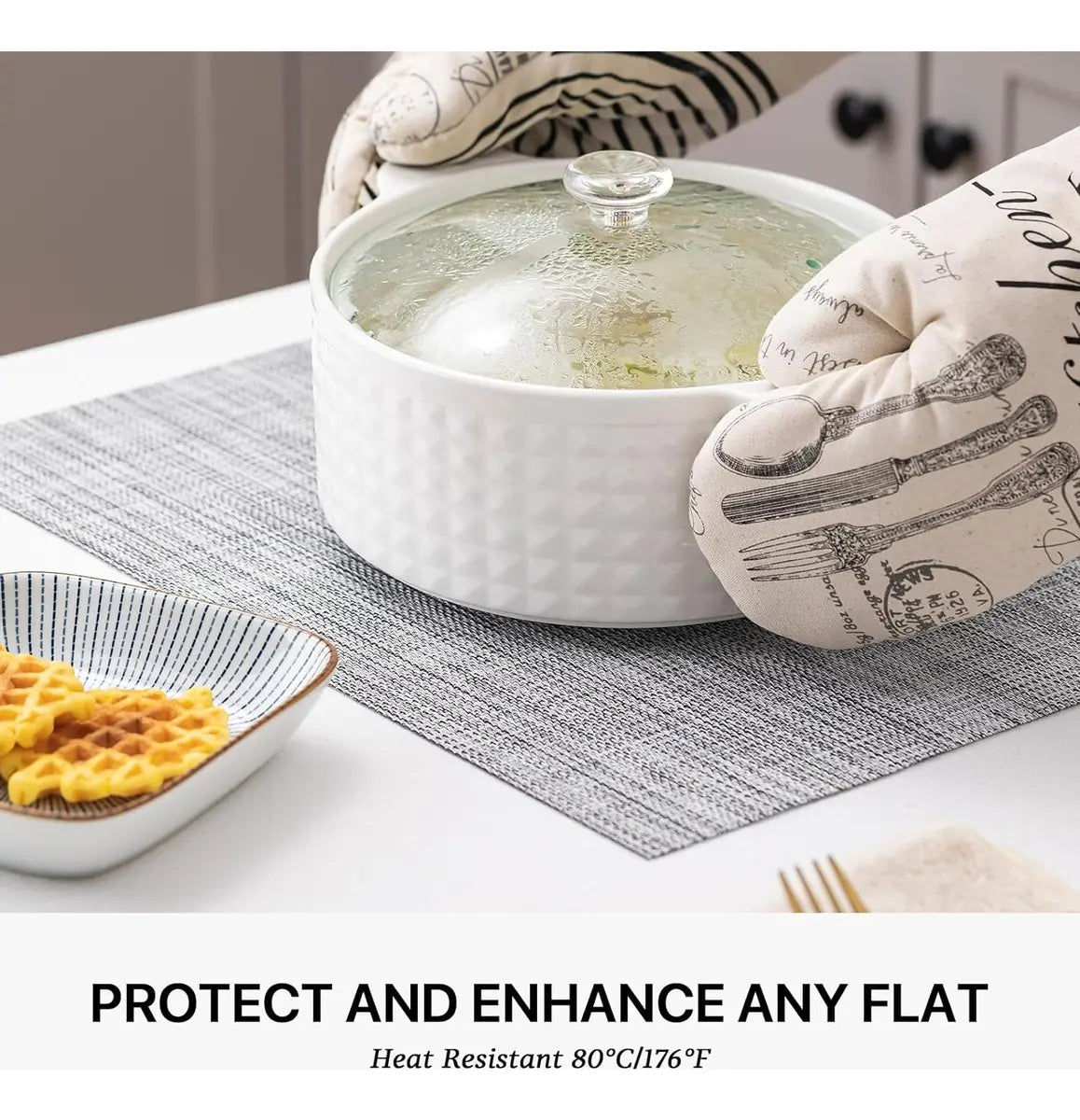 Mantel Individual Mesa Estilo Tejido Pvc Premium