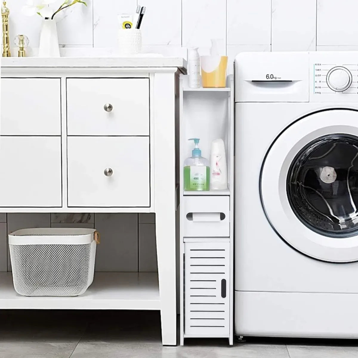 Mueble Organizador Multiuso Puerta Estantes Ideal Baño