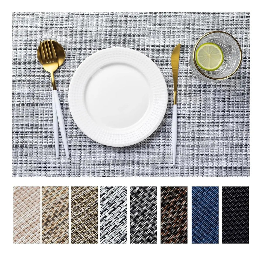 Mantel Individual Mesa Estilo Tejido Pvc Premium