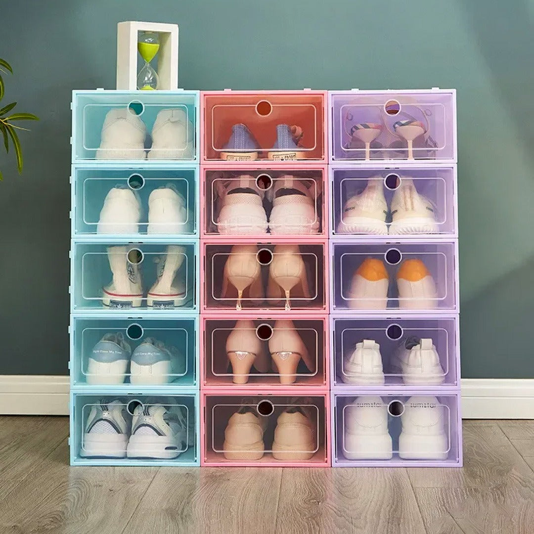 Zapatera Apilable x 6 - Negro