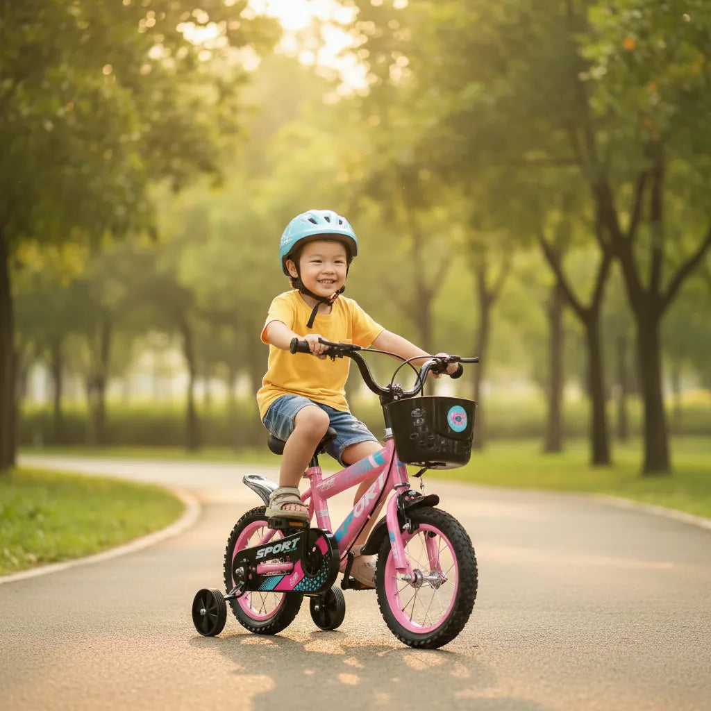 Bicicleta Infantil Rodado 12 y 16 con Rueditas, Canasto y Guardabarros
