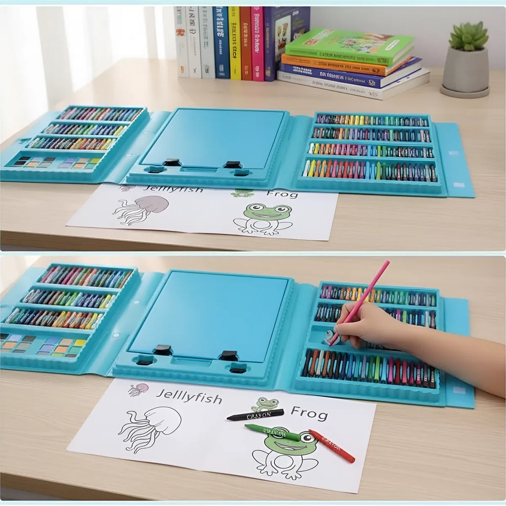 Set Arte Infantil Dibujo Pintura Maletín Valija X 208 Piezas