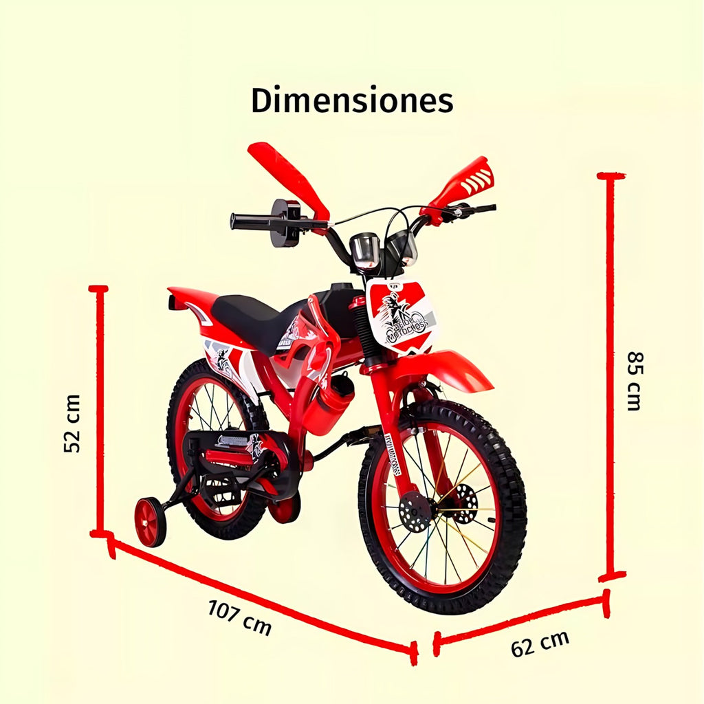Bicicleta de Niño Motocross - Rojo