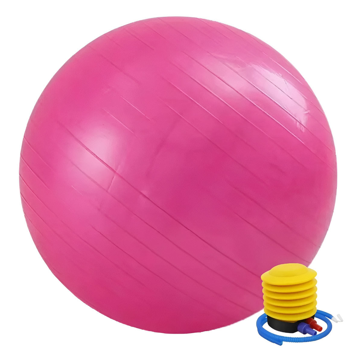 Pelota de Pilates 65cm + Inflador - Rosado