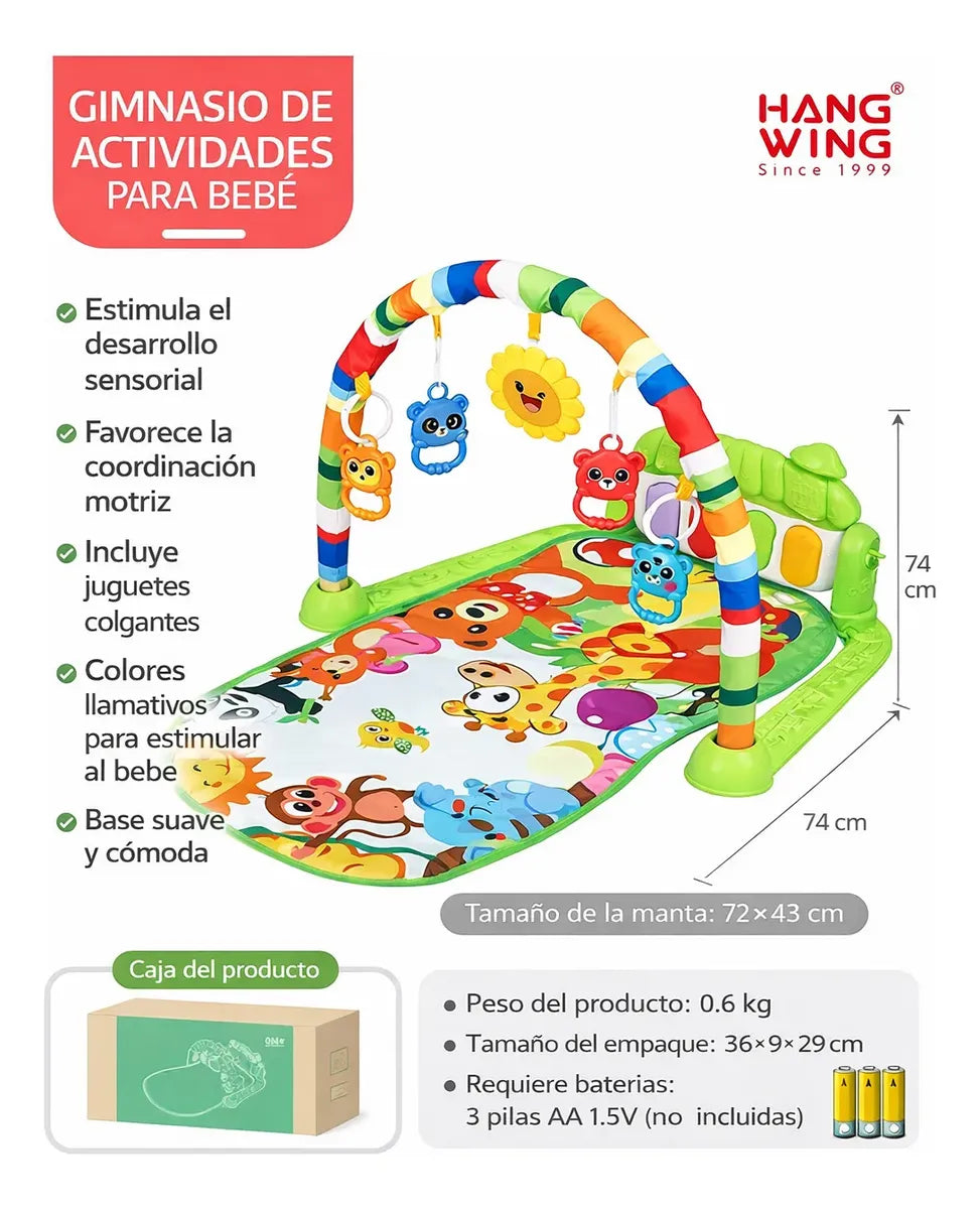 Alfombra Gimnasio Bebes C/accesorios Luz Sonido