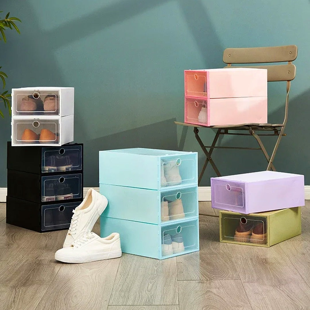 Zapatera Apilable x 6 - Negro