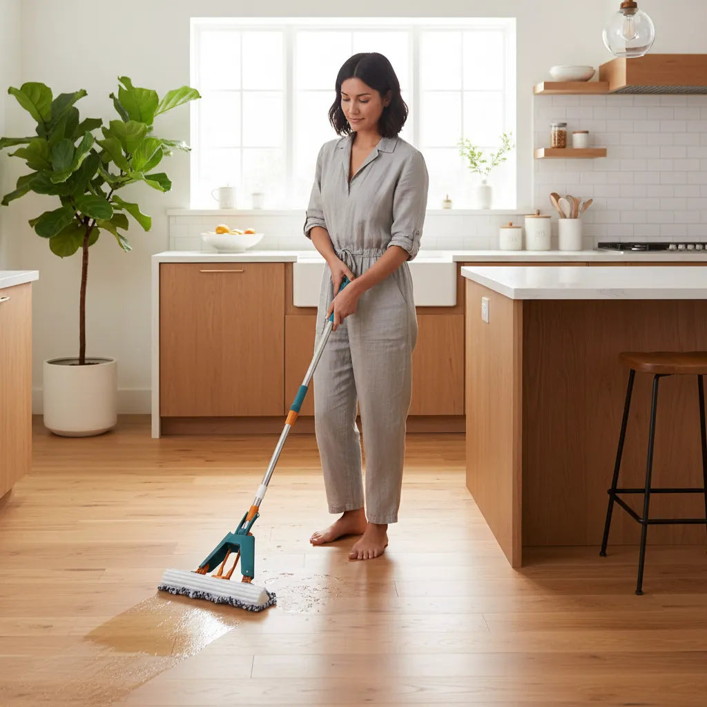 Mopa Trapeador Plegable Lampazo Escurridor Esponja Absorbente