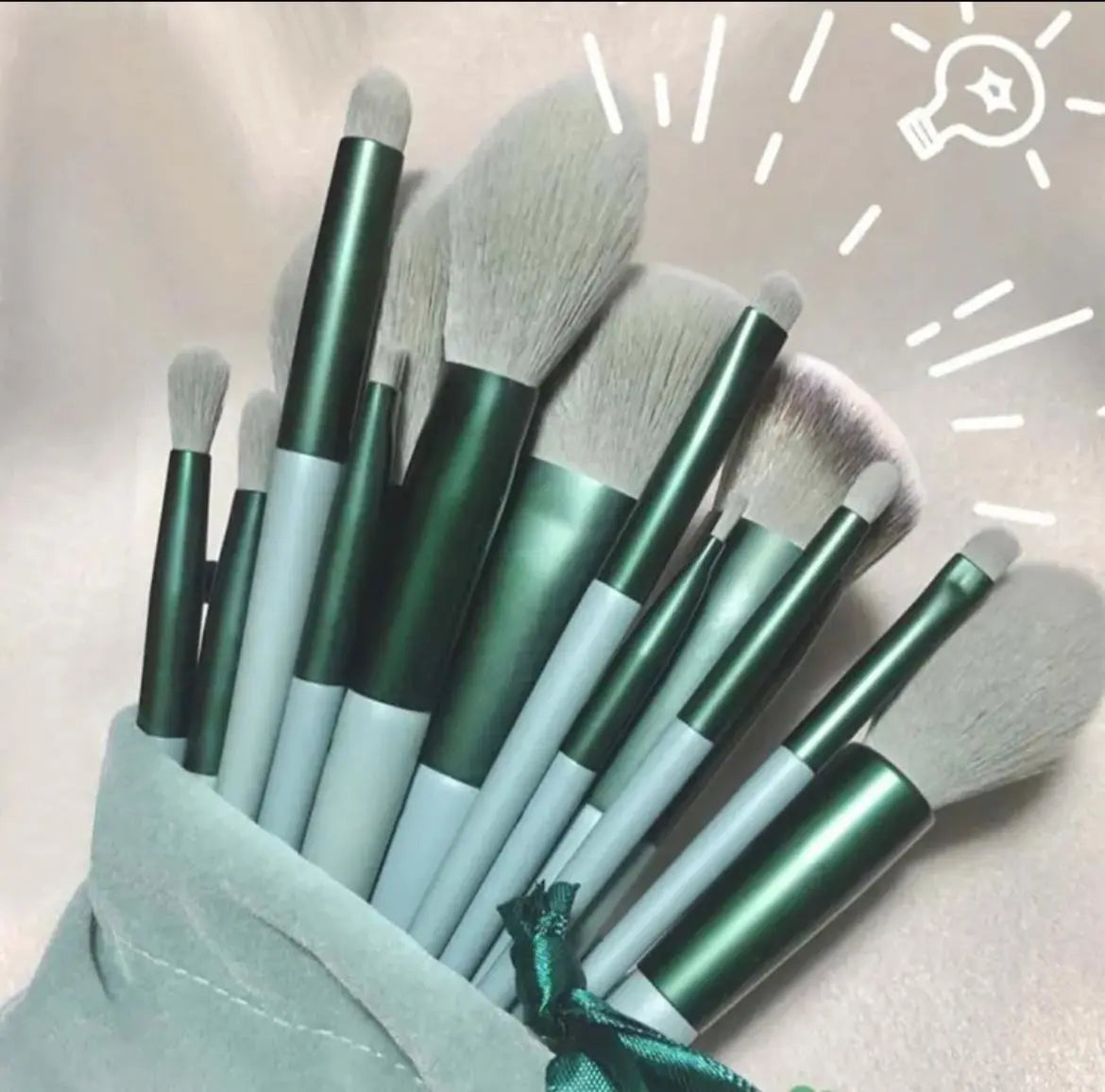 Super Kit De 13 Pinceles Y Brochas Para Maquillaje + Bolso