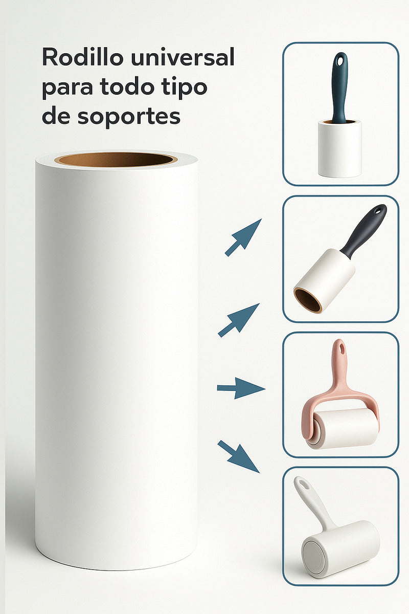 Rollo Quita Pelos Adhesivo - Pack x 100