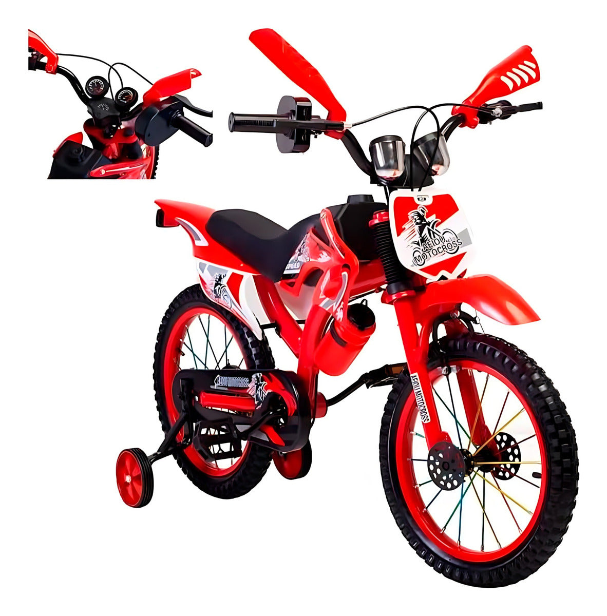Bicicleta de Niño Motocross - Rojo
