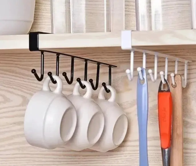 Organizador Colgante Cocina Tazas Utensilios 6 Ganchos