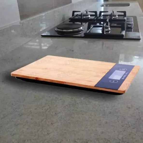 Balanza Digital de Comida Madera