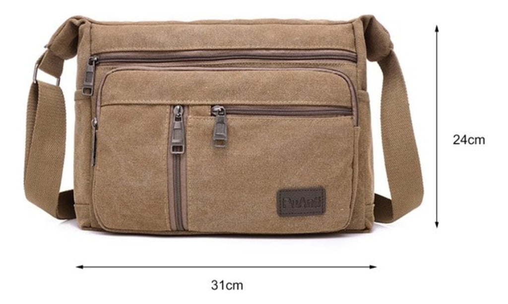 Morral Bandolera 5 Bolsillos - Beige