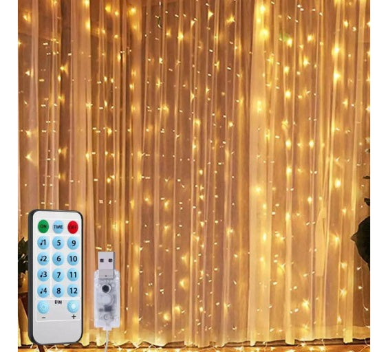 Cortina luz 3x3 metros Cálida