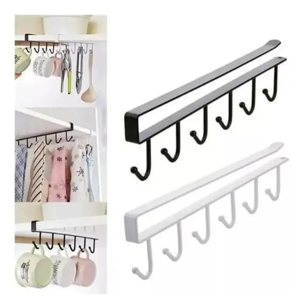 Organizador Colgante Cocina Tazas Utensilios 6 Ganchos