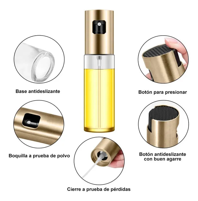Rociador Spray 100ml De Vidrio Para Aceite