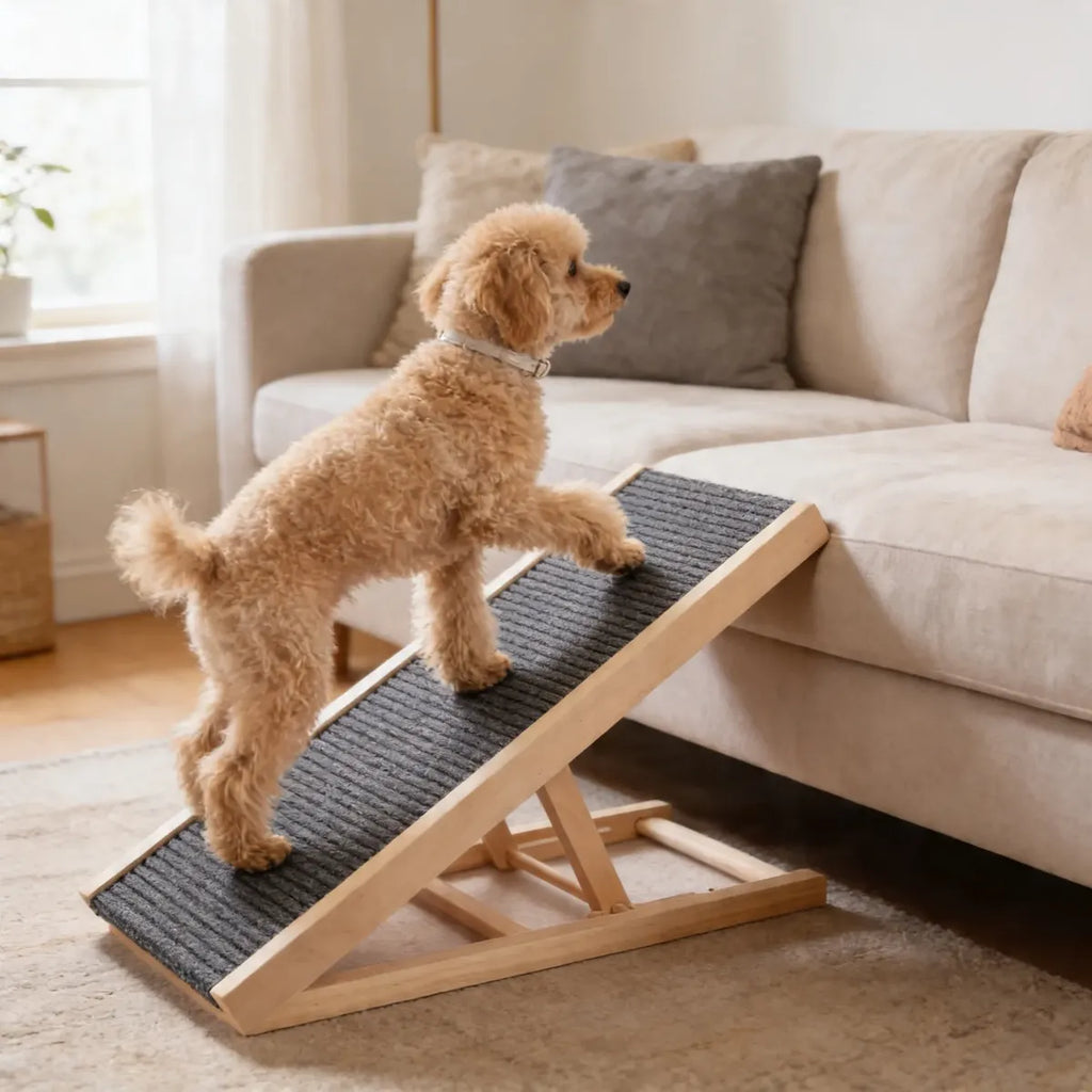 Rampa Plegable De Madera Para Mascotas Perros Gatos