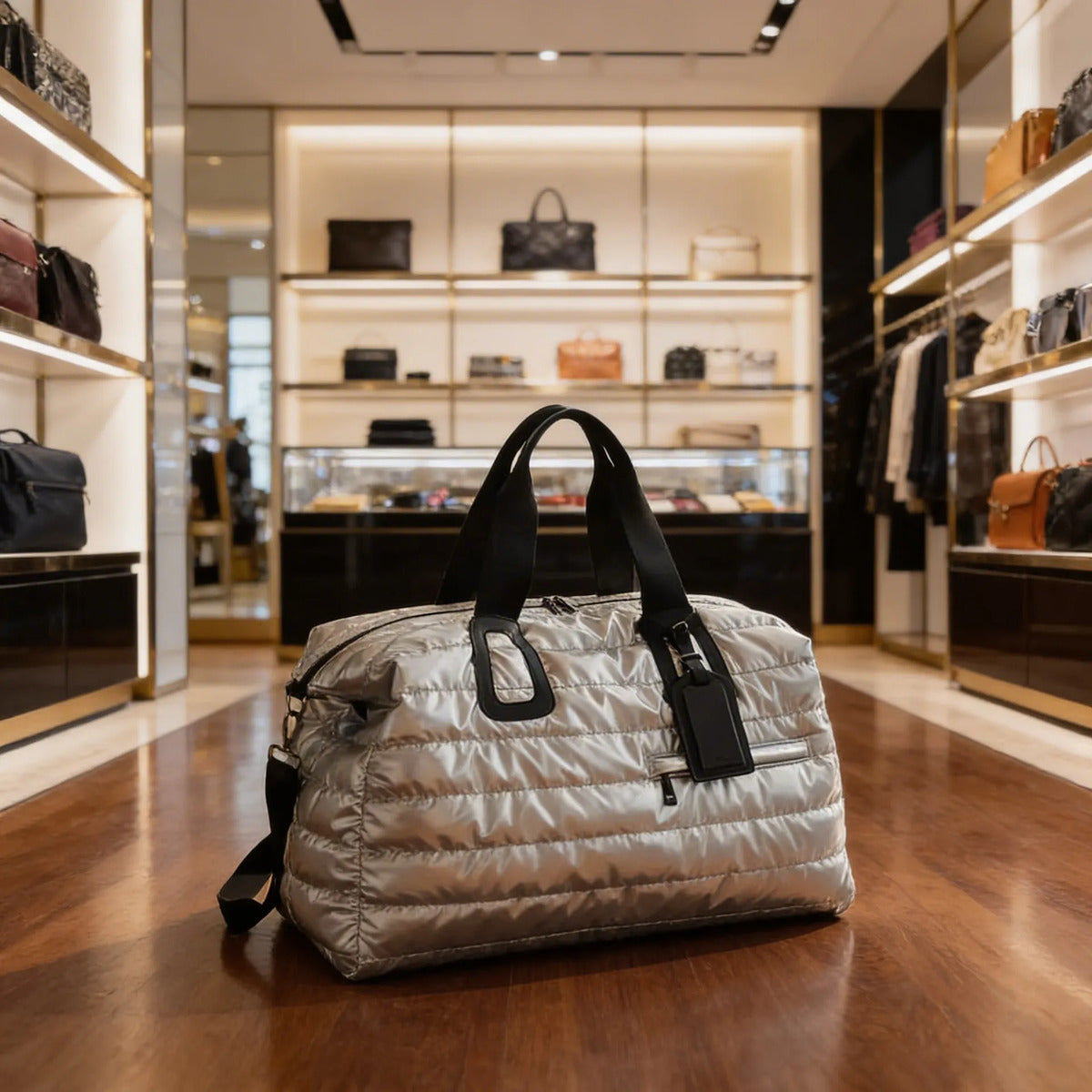 Bolso Acolchonado Silver