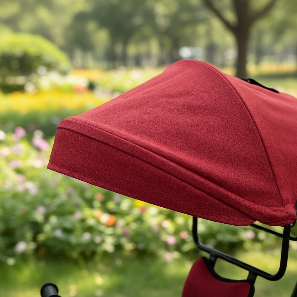 Triciclo Infantil con Capota + Manija - Rojo