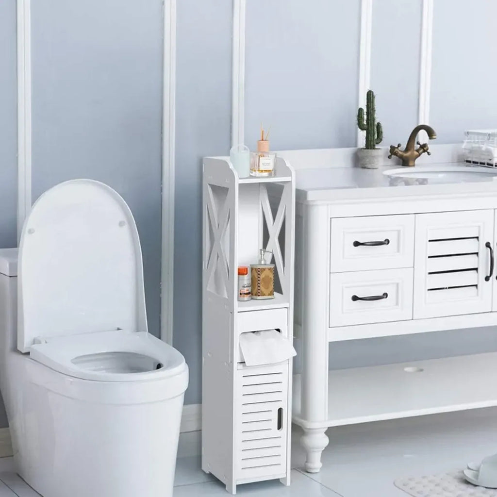 Mueble Organizador Multiuso Puerta Estantes Ideal Baño
