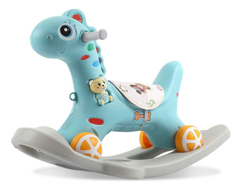 Caballo Mecedor Balancín - Celeste