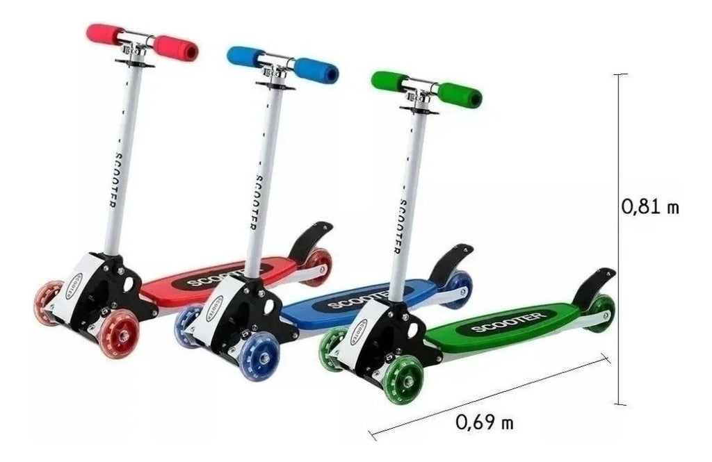 Monopatín Infantil Plegable - Rojo