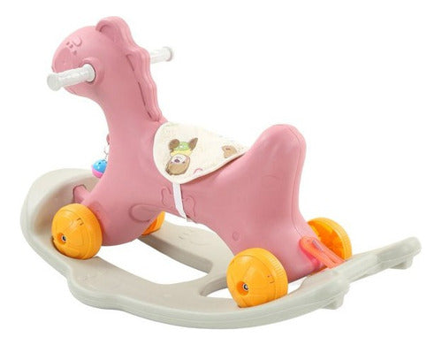 Caballo Mecedor Balancín - Rosado